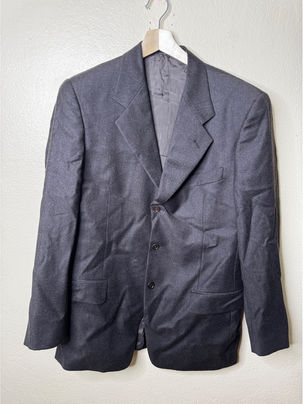 Valentino Uomo Men’s Suit Size 40 Brown Pure Virgin Wool 3-Button Two Piece
